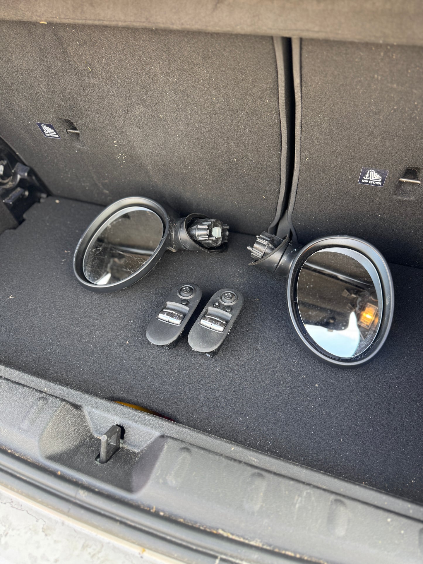 Mini F5x power fold mirrors