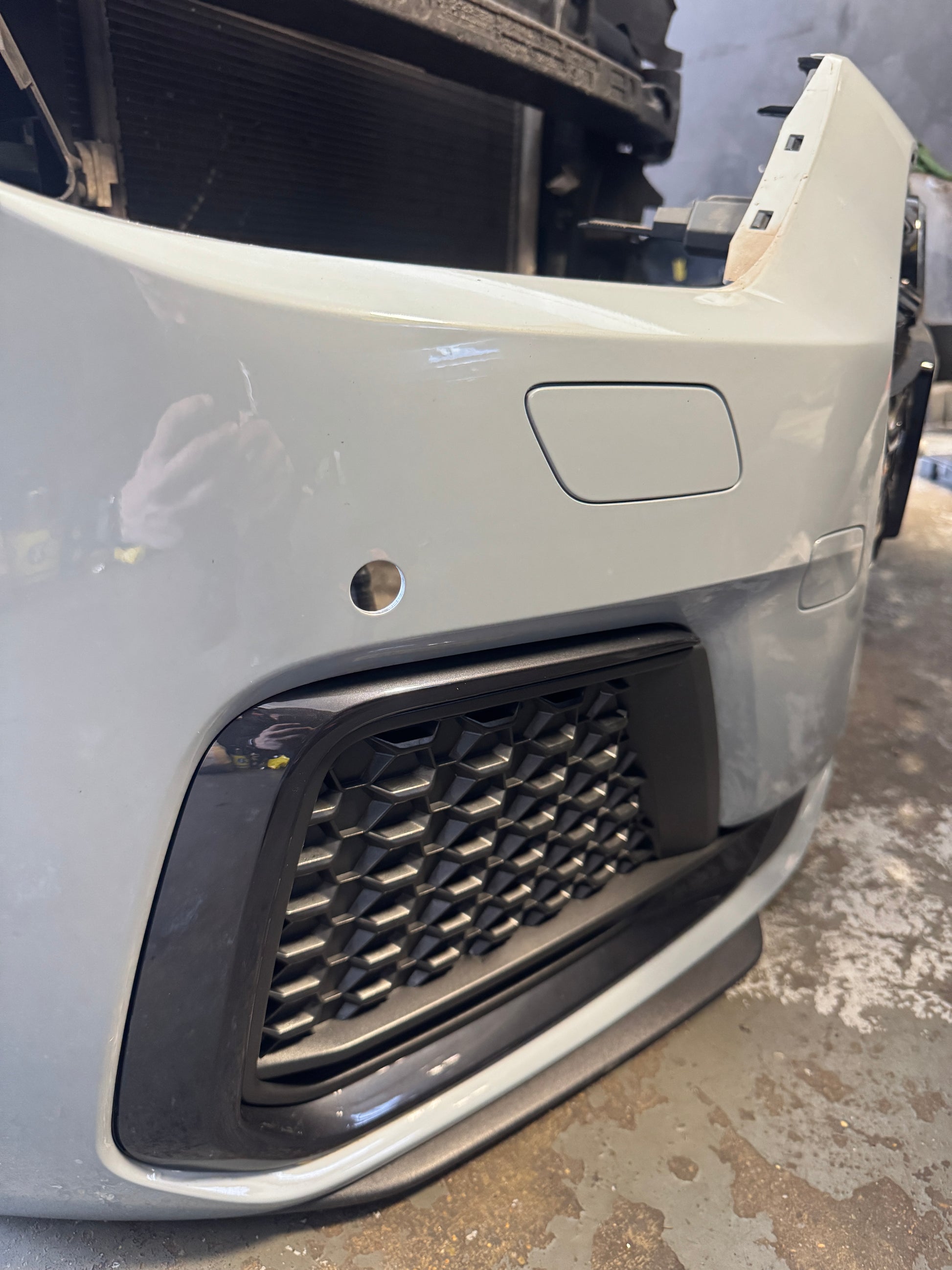 Audi front parking sensor hole